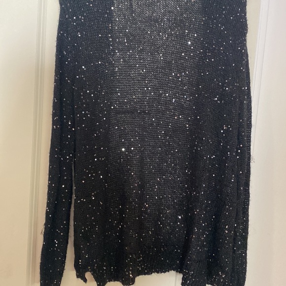 Black Small Small Sequined Cardigan - Picture 2 of 3